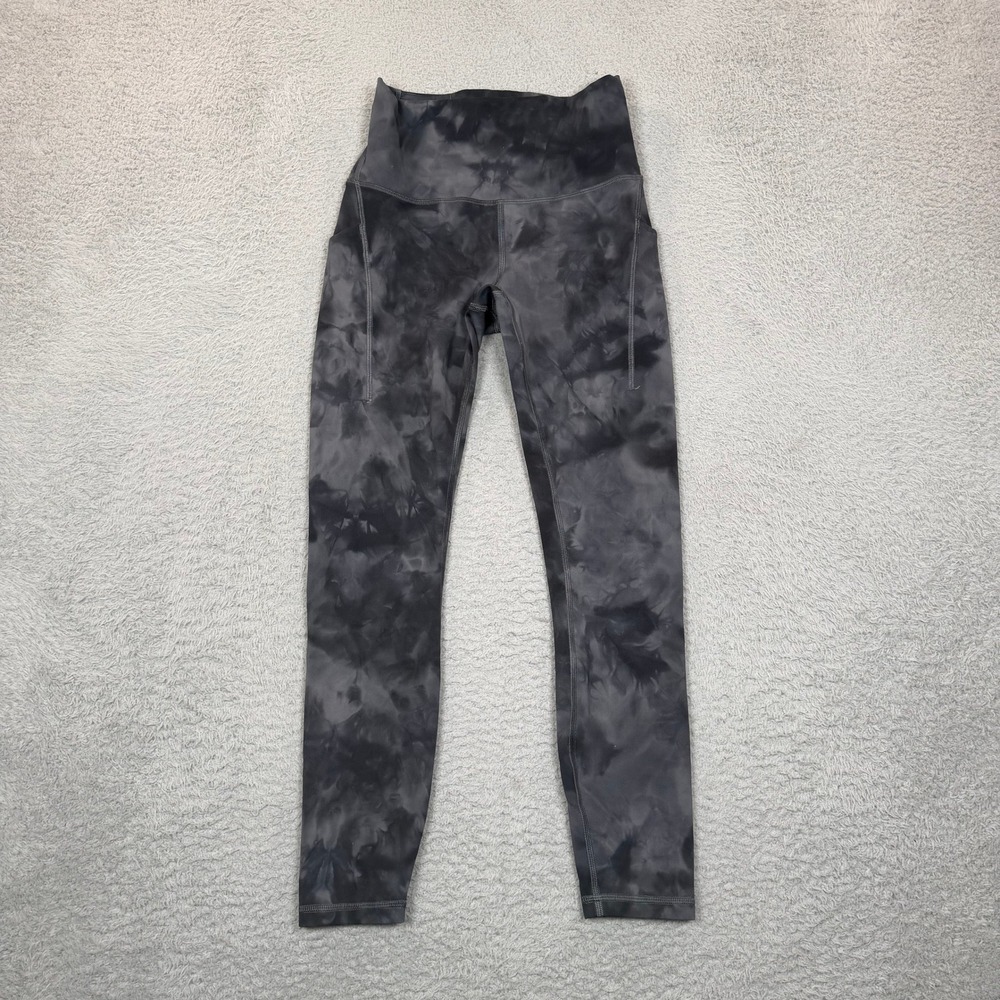 Lululemon Align High Rise Leggings Pant with Pockets 25 Diamond Dye Grey Size 6
